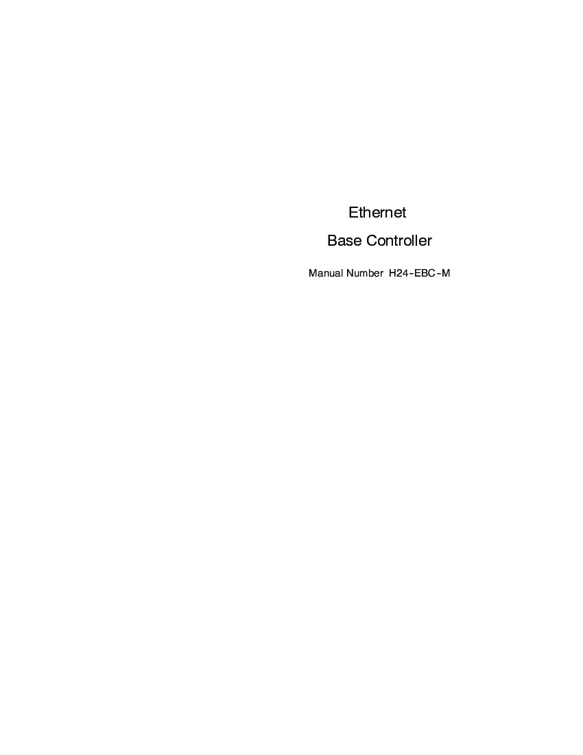 First Page Image of H2-EBC100 Ethernet Base Controller H24-EBC-M Instruction Manual.pdf
